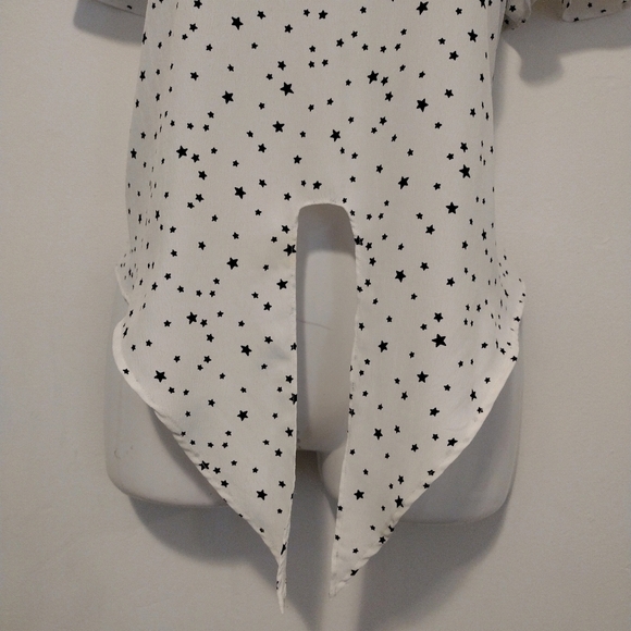 Shinestar - Star Print Off Shoulder Top - Picture 6 of 12